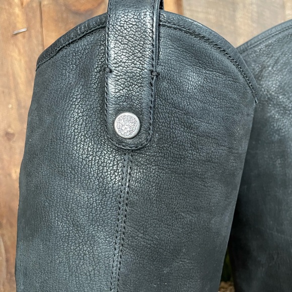 Vince Camuto Kolton Black Suede Tall Leather Boots - Size 6 1/2 - Picture 6 of 16